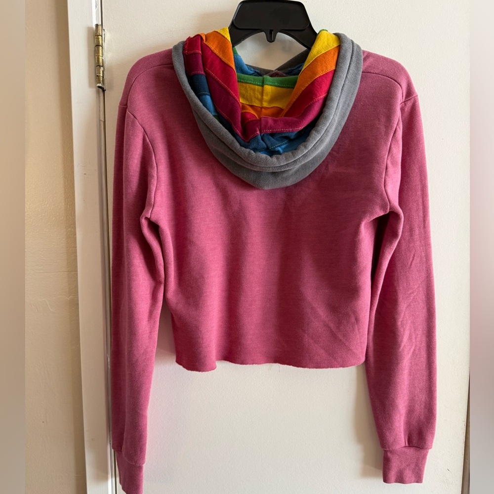 Aviator Nation Sunburst Cropped Hoodie